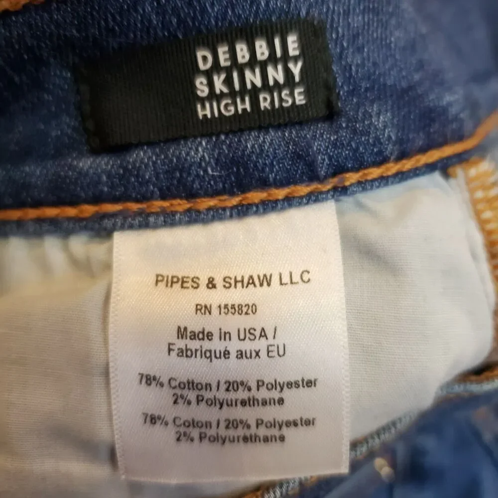 Veronica Beard Size 26 Debbie High Rise Skinny Jeans‎ Button Fly Bright Stone #2
